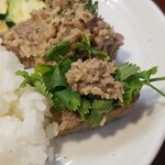 キッチン ブルー グローブ - その上にデュクセル