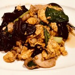 豫園 - キクラゲと玉子、青梗菜炒め