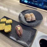 九州寿司 寿司虎 Aburi Sushi TORA - 卵、ゲソ、ブリ炙り