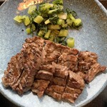 Sumiyaki Gyuu Tan Akabee Bunt En - 厚切り牛たん定食（中）