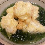 Okinawa Ryouri Umassa Furu Pu - 自家製ジーマミーの天ぷらアーサーの餡