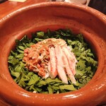 炭と伊 to-re - 菊菜とセコガニの土鍋ご飯