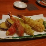 食道 月 - 天ぷら盛り合わせ2人分