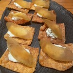 雅楽 - 2種のクリームチーズと奈良漬け　790円