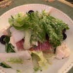 マッシュルーム - 生ハムのサラダ