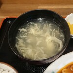 Houseibou - スープ付き。麻婆豆腐定食 税込700円