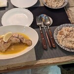 トルコ料理 ドルジャマフセン - チキンのハシュラマとピラウ