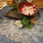 鯖とか烏賊とか真とか - コースとは別にカワハギの姿造り！　やはり、ウマズラとは味がかなり違います！