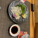 居酒屋 ろくだん - 平目の薄造り　　脂が良く乗ってて美味しかったです。