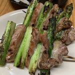 やきとり能勢 - アスパラせせり。