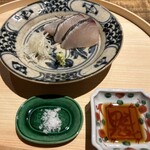 温石 - 鰆の刺身、馬鈴薯の酢漬け