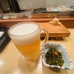 千寿司 - 生ビール
