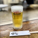 ひろしま丸かじり 中ちゃん - 生ビール¥650。