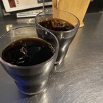 おきらく食堂 - 最後はサービスのアイスコーヒーを頂きます♪