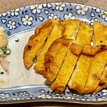 桃狼 - 烏賊のさつま揚げ　細切りにしてあると食べやすいけど何だか風情がないｗ