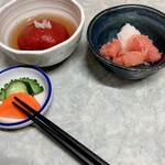 Iseya Shiyokudou - 生鱈子・トマト酢漬け