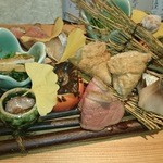 迦陵 - 八寸(二人前)うの花いなりがおかわりしたいくらい。