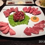 町屋やきにく密陽家 - 2013.11.23(土)祝日20時ヨットメンバー5名 おまかせコース予約3500円