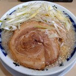 らーめん大 - 塩らーめん+ねぎ(又は玉ねぎ)  野菜少なめ  ニンニク少なめ  脂多め  味濃いめ