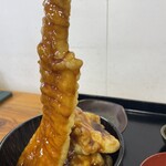 海の店 ささき - 超分厚い天ぷら2枚にもたれかかってそびえ立つアナゴちゃん