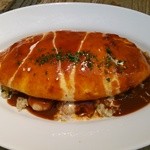 海老と大葉の和風オムライス