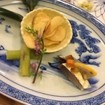 河太郎 - ①前菜の三点盛り