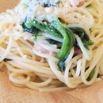 Saizeriya - ほうれん草とパンチェッタのスパゲッティ
