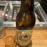 博多串焼き バッテンよかとぉ 天満店 - サッポロ瓶ビール