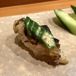 天寿し - 栄螺 オクラ