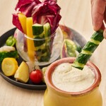 Bagna cauda with seasonal vegetables