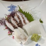 入福 - タコと水イカのお刺身
