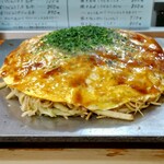 Okonomiyaki Kyabetsu - チャンポン(そば1玉+うどん1玉のダブル)玉子に玉子ダブル