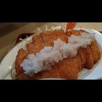 カツ政 - 連れはおろしとんかつ定食のオーダー。　あっさりだけど激旨だったみたいです