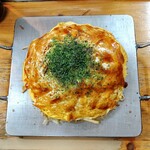 Okonomiyaki Kyabetsu - チャンポン(そば1玉+うどん1玉のダブル)玉子に玉子ダブル