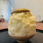 こひる庵 - 本日の味見氷　ほうじ茶きなこクリーム　200円