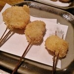 はん亭 - 帆立・蓮の肉詰め・鶏