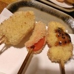 はん亭 - 薩摩芋・赤ピーマン肉詰め・蛤