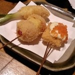 はん亭 根津本店 - 谷中生姜・トマトチーズ・鮭いくら