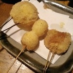 はん亭 - マッシュルームチーズ・鶉の玉子・穴子