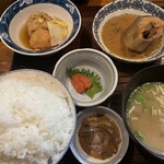 郷土料理 こふじ - さば味噌定食880＋ライス大盛110