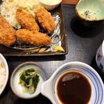 藍屋 - 牡蠣フライ　クリームコロッケ　うどんに替えて