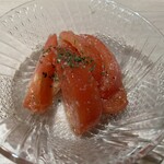 Jidori Momoyaki Torisashi Torisakusesu - オシャレな冷やしトマト。