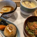 Kura No Ryoutei Sakabayashi - 胡麻豆腐､茶碗蒸し､煮物､おひたし