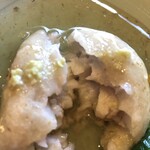茶寮 蓮 - 薯蕷饅頭の断面