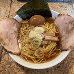 きくちひろき - あっさり醤油らーめん（ねき油入り） 味付玉子・チャーシュー（プラス1枚）トッピング