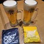 味仙 - 生ビールとお土産のエコバッグ