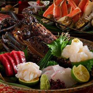 旬の素材を使用した宴会ｺｰｽの数々