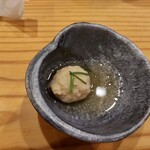 Yakitori Kojirou - お通しの鶏団子　1つ食べてしまいました^^;
