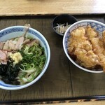 Hannariya - 2023/12/3 ランチで利用。天丼セット(冷)(890円)