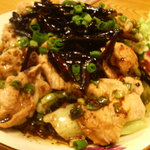 四川家庭料理 珍々 - 豚肉とレタスの炒め物